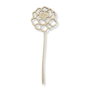 Drewniany kwiat kwiatek ażurowy AKSAMITKA