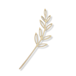 Drewniany dekor Liście Gałązka