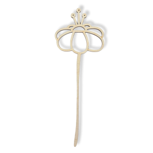 Drewniany kwiat KWIATEK polny ażurowy DEKOR