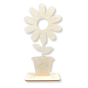 Stokrotka w doniczce drewniany kwiat 25 cm