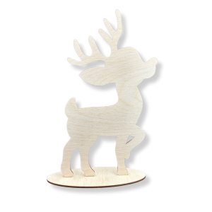 Drewniany RENIFER 12 CM reniferek JELONEK RUDOLF dekoracja stojąca