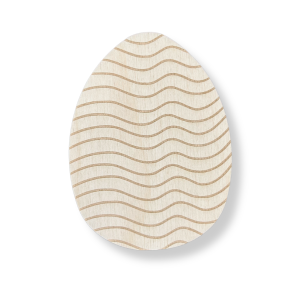 Drewniane jajko pisanka szlaczki/fale 10 cm