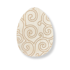 Drewniane jajko pisanka pnącze 5 cm