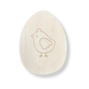 Drewniane jajko pisanka KURCZAK 5 cm