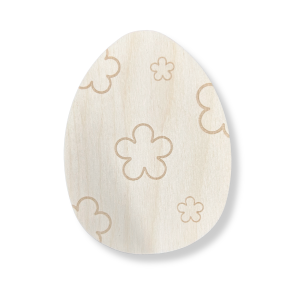 Drewniane jajko pisanka KWIATY 5 cm