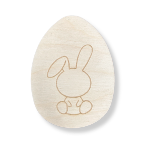 Drewniane jajko pisanka ZAJĄC 5 cm