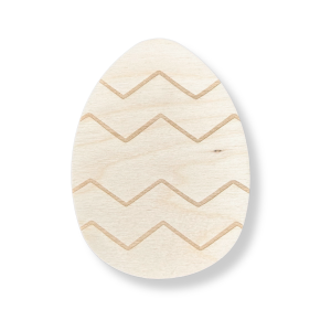 Drewniane jajko pisanka ZYGZAK 5 cm