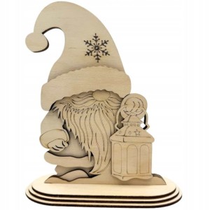 Drewniany SKRZAT dekoracja stojąca dekor decoupage Boże Narodzenie DIY ozdoba ze sklejki