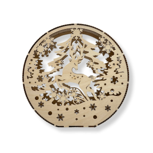 LAMPION Dekoracja Drewniana ŚWIĄTECZNA Renifer ŚWIĘTA Boże Narodzenie Ozdoba Dekor BEZ LAMPEK 