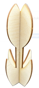 Drewniany kwiatek kwiat stojący tulipan 3D prezent dekor decoupage