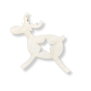 Drewniany renifer reniferek dekoracja ze sklejki decoupage dekor
