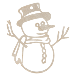 Drewniana zawieszka bałwan bałwanek na choinkę ozdoba decoupage ze sklejki 