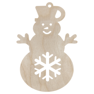 Drewniana zawieszka bałwan bałwanek ozdoba decoupage ze sklejki dekor 