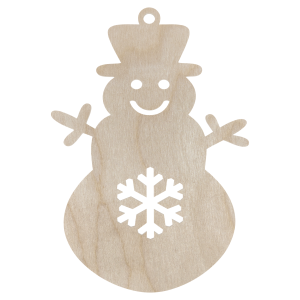 Drewniana zawieszka bałwan bałwanek ozdoba decoupage ze sklejki dekor