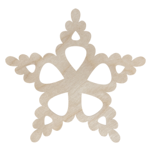 Drewniana zawieszka gwiazda gwiazdka decoupage dekor ze sklejki ozdoba