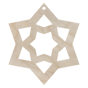 Drewniana zawieszka gwiazda gwiazdka na choinkę dekor decoupage sklejka