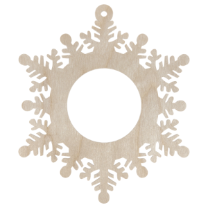 Drewniana zawieszka na choinkę ażurowa okrągła decupoage ze sklejki dekor 