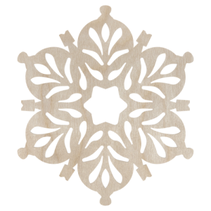 Drewniana zawieszka na choinkę kwiat ażur decupoage ze sklejki dekor 