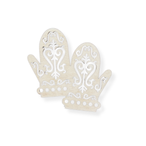 Drewniana zawieszka rękawiczki rękawiczka na choinkę dekor ze sklejki