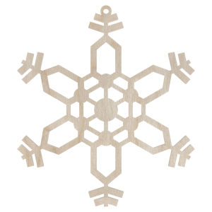 Drewniana zawieszka śnieżynka śnieg ze sklejki decoupage ozodba dekor 