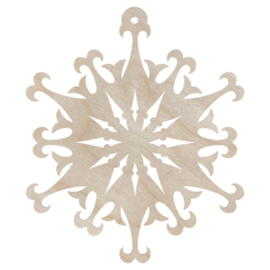 Drewniana zawieszka śnieżynka śnieg ze sklejki decoupage ozodba dekor