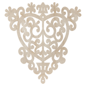 Drewniane serce serduszko ażur ażurowe zawieszka ze sklejki decoupage dekor 