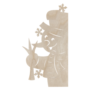 Drewniany bałwan bałwanek decoupage ozdoba ze sklejki dekor zima 