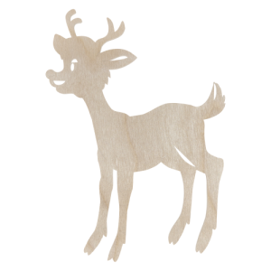 Drewniany renifer reniferek Rudolf decoupage dekor sklejka święta