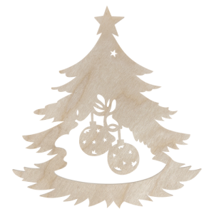 Drewniana choinka drzewko ze sklejki decoupage dekor święta ażur