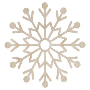Drewniana śnieżynka śnieg dekor ozdoba dekoracyjna decoupage ze sklejki 