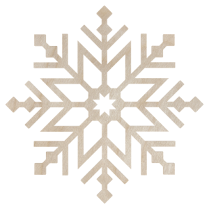 Drewniana śnieżynka śnieg dekor ozdoba dekoracyjna decoupage ze sklejki 