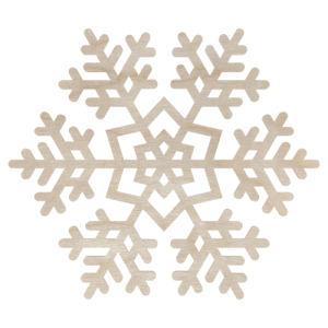 Drewniana śnieżynka śnieg dekor ozdoba dekoracyjna decoupage ze sklejki