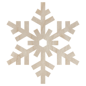 Drewniana śnieżynka śnieg dekor ozdoba dekoracyjna decoupage ze sklejki 