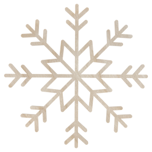 Drewniana śnieżynka śnieg dekor ozdoba dekoracyjna decoupage ze sklejki