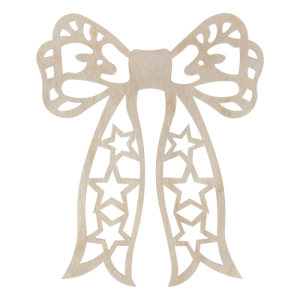 Drewniana kokarda kokardka ozdoba dekor 