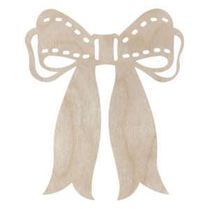 Drewniana kokarda kokardka ozdoba dekor 