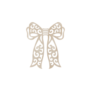 Drewniana kokarda kokardka ozdoba dekor 