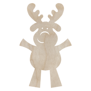 Drewniany renifer reniferek dekoracja ze sklejki decoupage dekor ozdoba