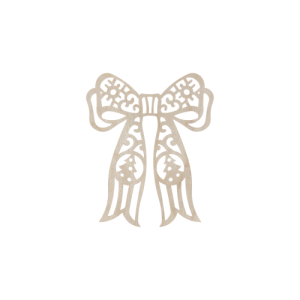 Drewniana kokarda kokardka ozdoba dekor