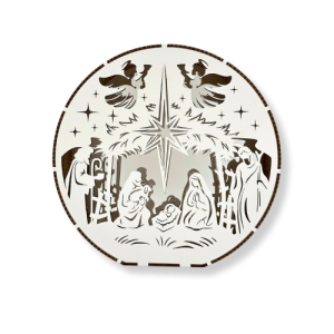 LAMPION Dekoracja Biała ŚWIĄTECZNA Stajenka ŚWIĘTA Boże Narodzenie Ozdoba Dekor BEZ LAMPEK