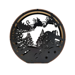 LAMPION Dekoracja Czarna ŚWIĄTECZNA DOMEK ŚWIĘTA Boże Narodzenie Ozdoba Dekor BEZ LAMPEK