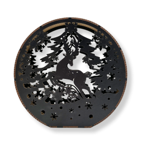 LAMPION Dekoracja Biała ŚWIĄTECZNA Renifer ŚWIĘTA Boże Narodzenie Ozdoba Dekor BEZ LAMPEK 