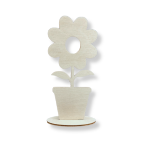 Kwiat z dziurką w doniczce stojący 15 cm stokrotka 