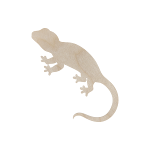 GEKON jaszczurka 15 cm kształtka drewniana zwierzęta gady
