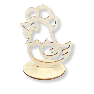 Drewniana kura na podstawce Kurka Wielkanocna