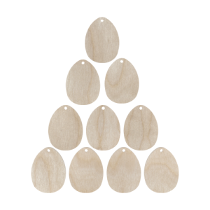 Jajka jajko drewniane zawieszka z dziurą 3cm 10szt 