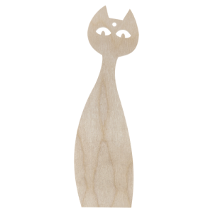 Zakładka do książki drewniana kot kotek sklejka 