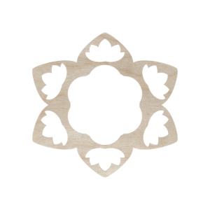 Drewniana podkładka pod kubek kwiat baza