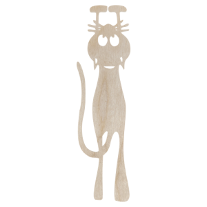 Zakładka do książki drewniana kot kotek sklejka 