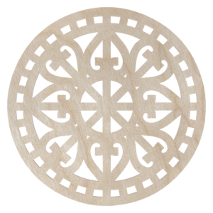 Drewniana podkładka podkładki podstawka pod kubek decoupage ze sklejki 